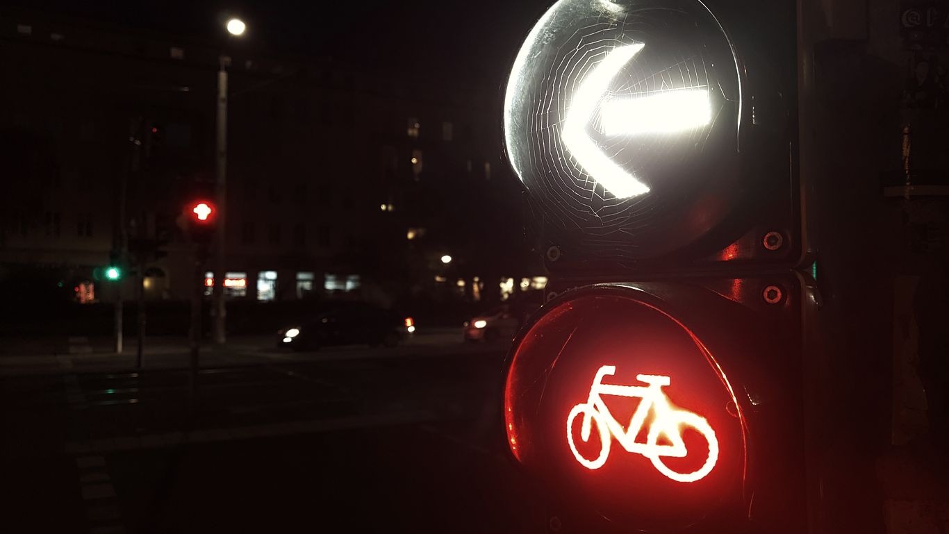 Lichter einer Fahrradampel
