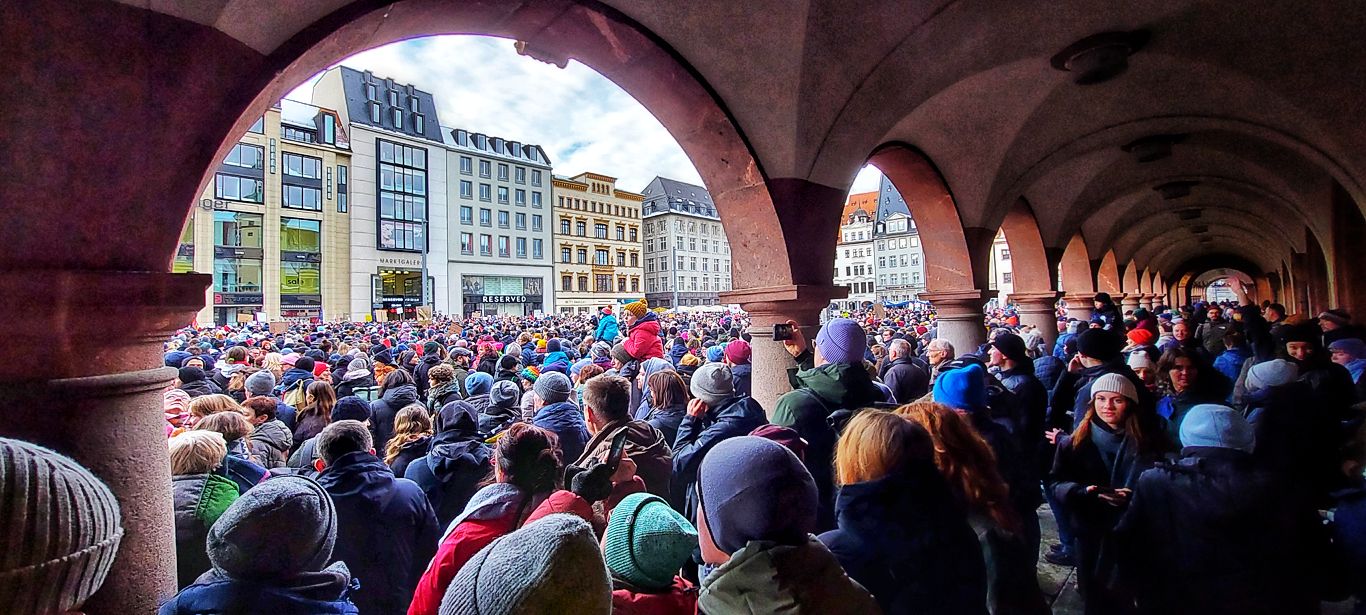Blick über den Leipziger Marktplatz
